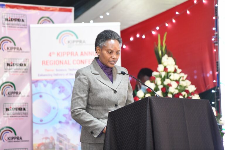 KIPPRA Executive Director Dr Rose Ngugi addresses delegates at the 4th KIPPRA Annual Regional Conference.