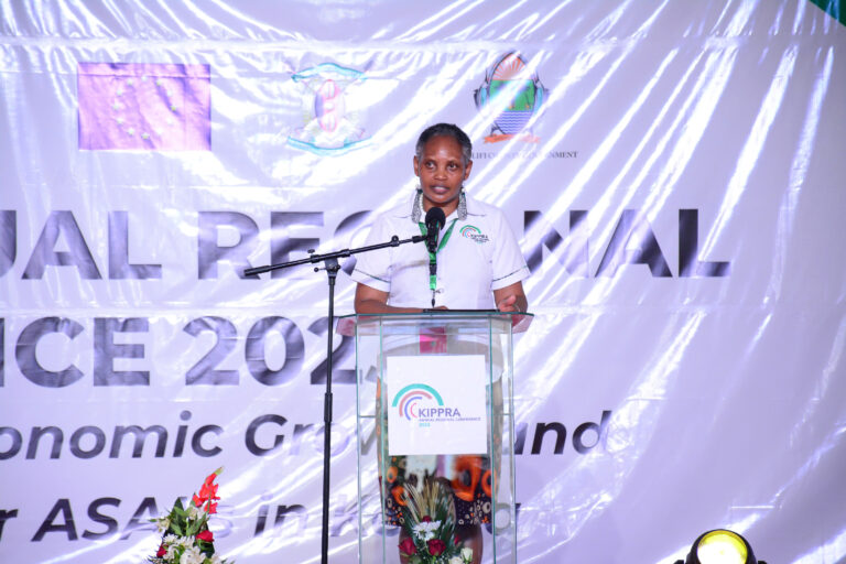 KIPPRA Executive Director Dr Rose Ngugi giving her remarks at the 6th KIPPRA Annual Regional Conference