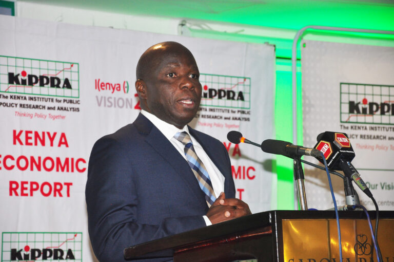 PS, State Department for Economic Planning, Mr James Muhati giving his remarks at the launch of Kenya Economic Report 2023