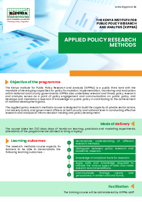 KIPPRA - Applied Policy Research Methods Training Programme.pdf