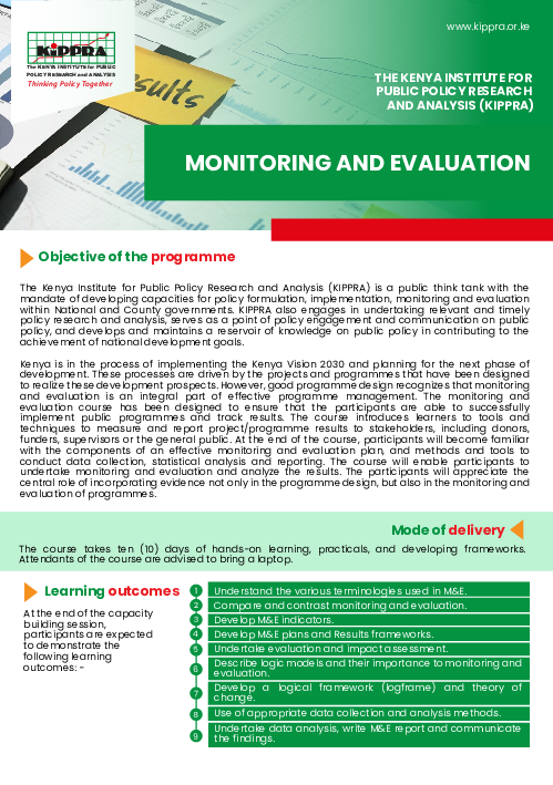 KIPPRA - Monitoring and Evaluation Programme.pdf