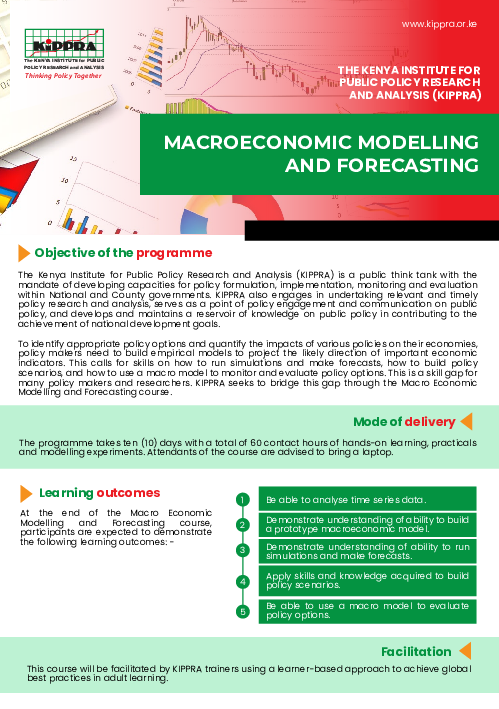 KIPPRA - MACRO ECONOMIC MODELLING AND FORECASTING TRAINING PROGRAMME.pdf
