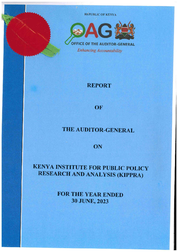 OAG_KIPPRA Audited Annual Report and Financial Statements for the year ended 30th June 2023_compressed.pdf