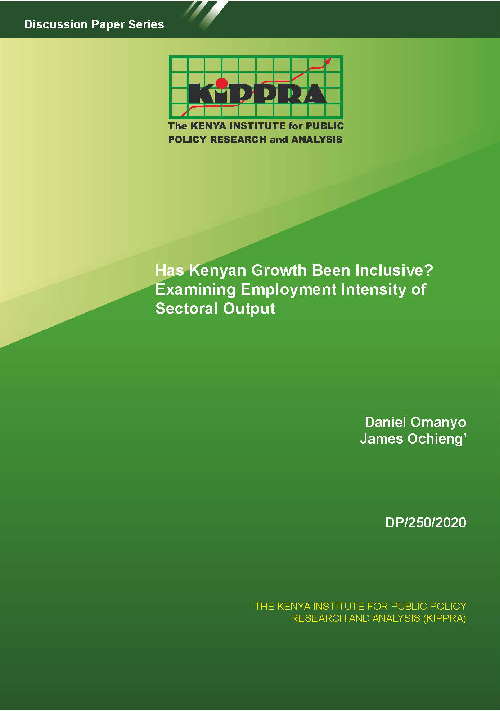 Has Kenyan Growth Been Inclusive Examining Employment Intensity of  Sectoral Output – DP250.pdf